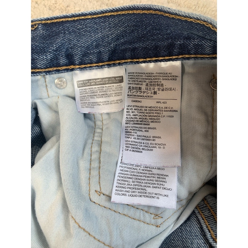 Levis 550 Men's Relaxed Tapered Jeans Vintage Y2K size 34x30 Blue Medium Wash - Picture 5 of 14